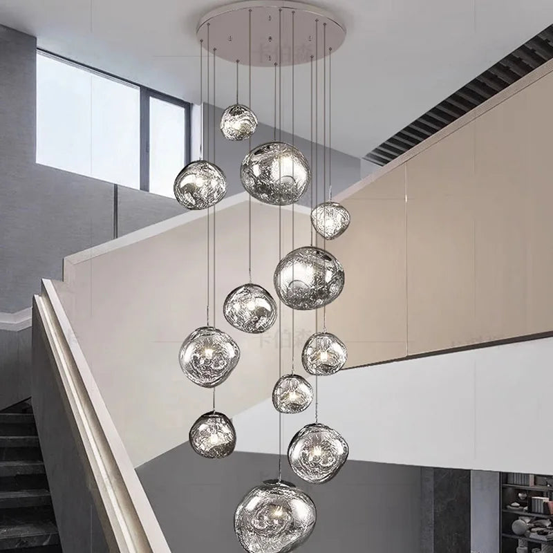 GLOWRY Modern Cascading Stair Chandelier | HM-024