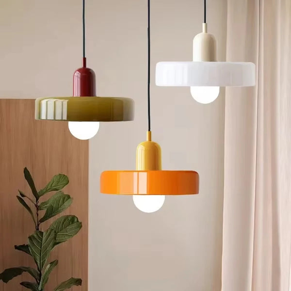 GLOWRY Bauhaus Stained Glass Chandelier | HM-039