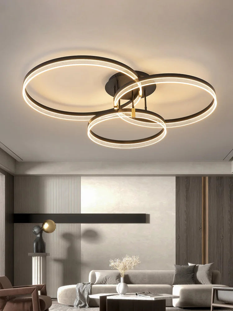 GLOWRY Nordic Atmospheric Multi-Ring Ceiling Lamp | HM-034