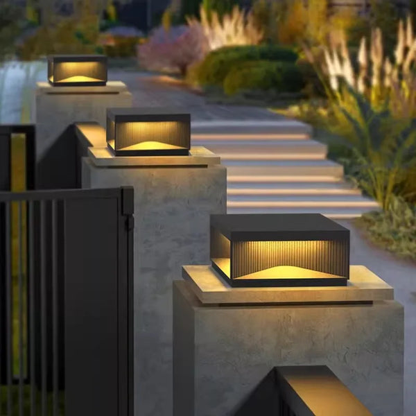 GLOWRY Modern LED Pillar Box Lawn Lamp | HM-021