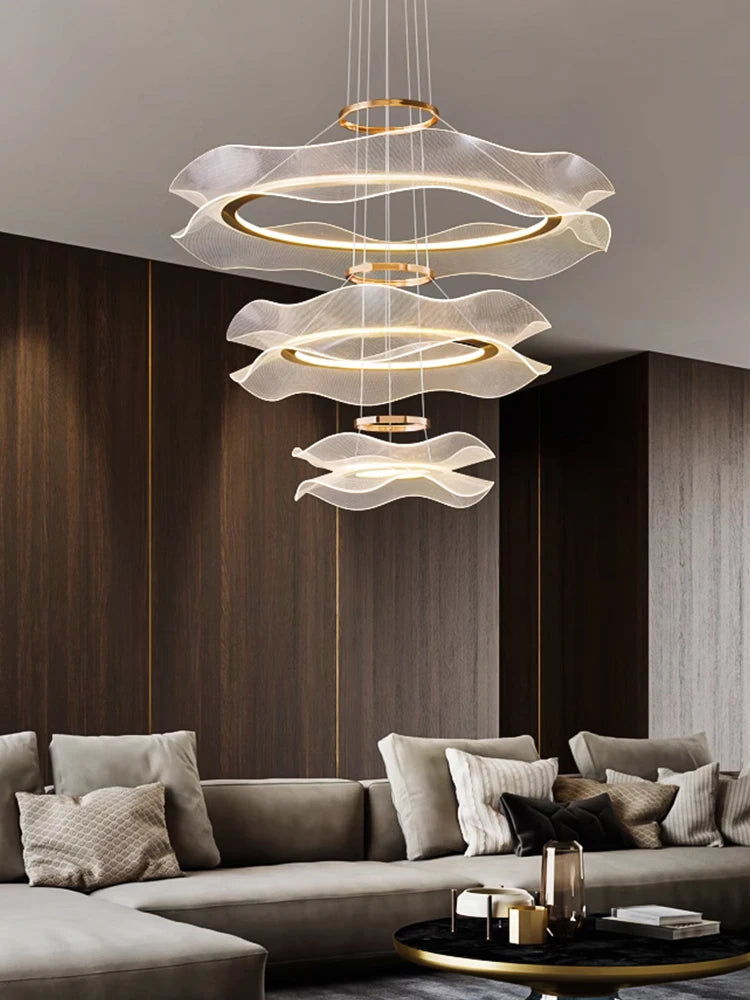 GLOWRY Nordic Multi-Ring LED Chandelier | HM-023