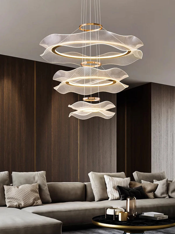 GLOWRY Nordic Multi-Ring LED Chandelier | HM-023
